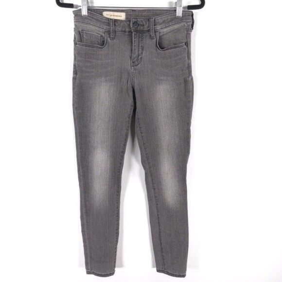 ANTHROPOLOGIE PILCRO Women’s Mid Rise Jeans Black Skinny No Size Tag 27 - Picture 1 of 12